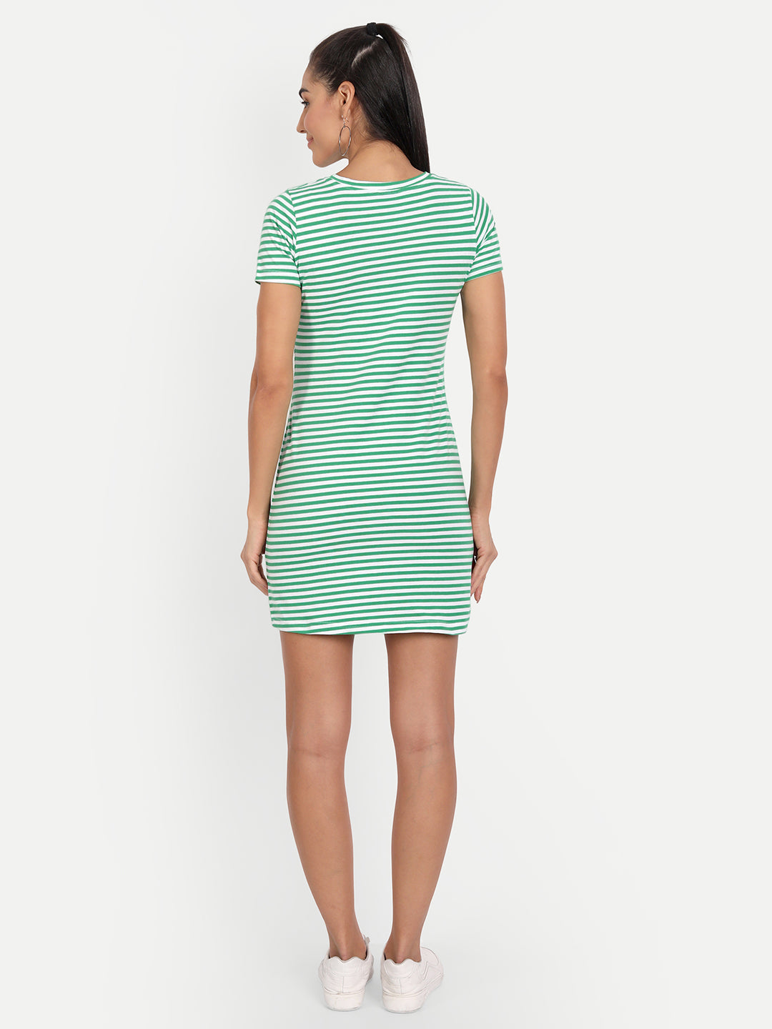 Green Stripes Bodycon Dress