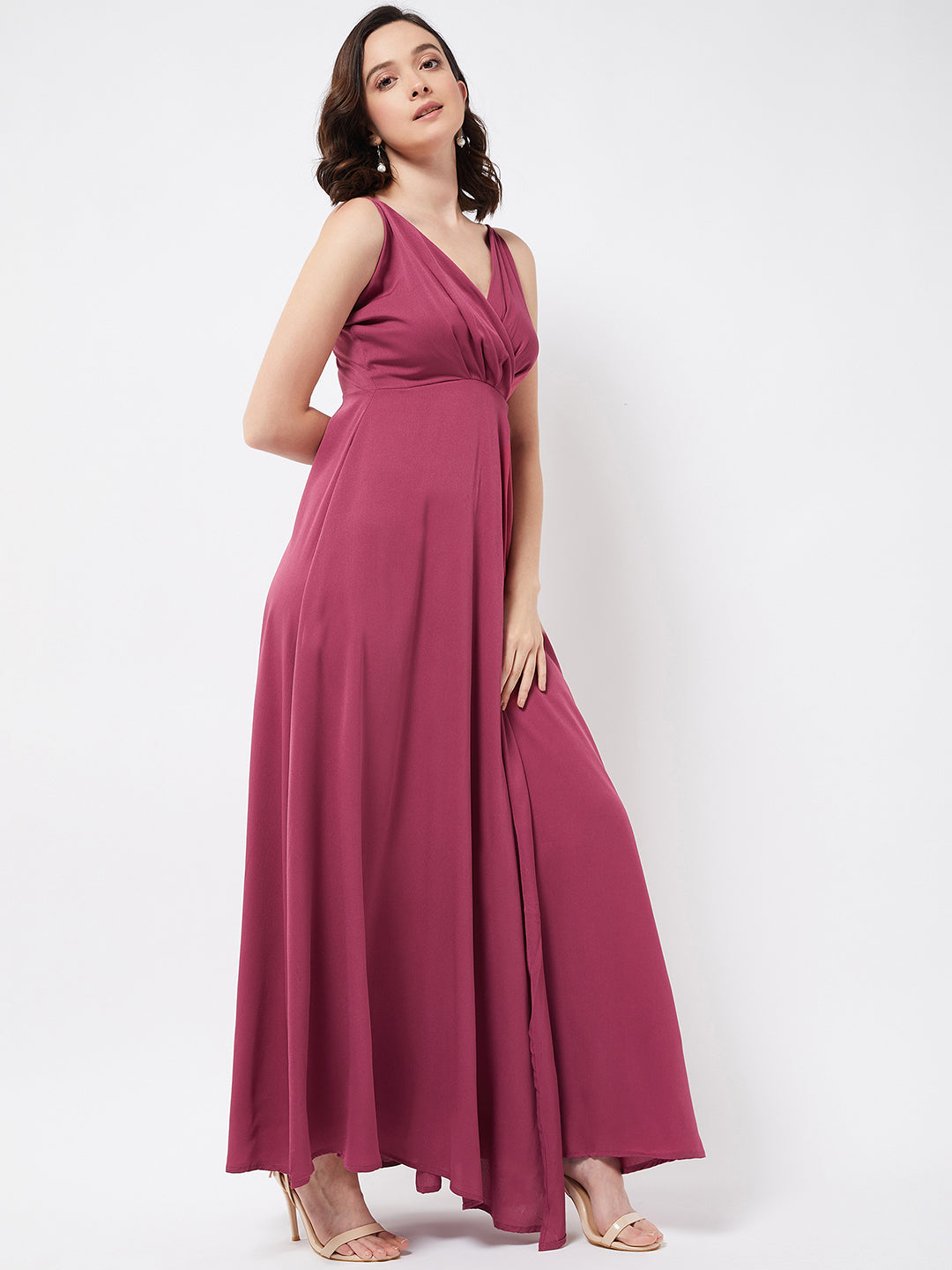 Magenta Cocktail Maxi Dress