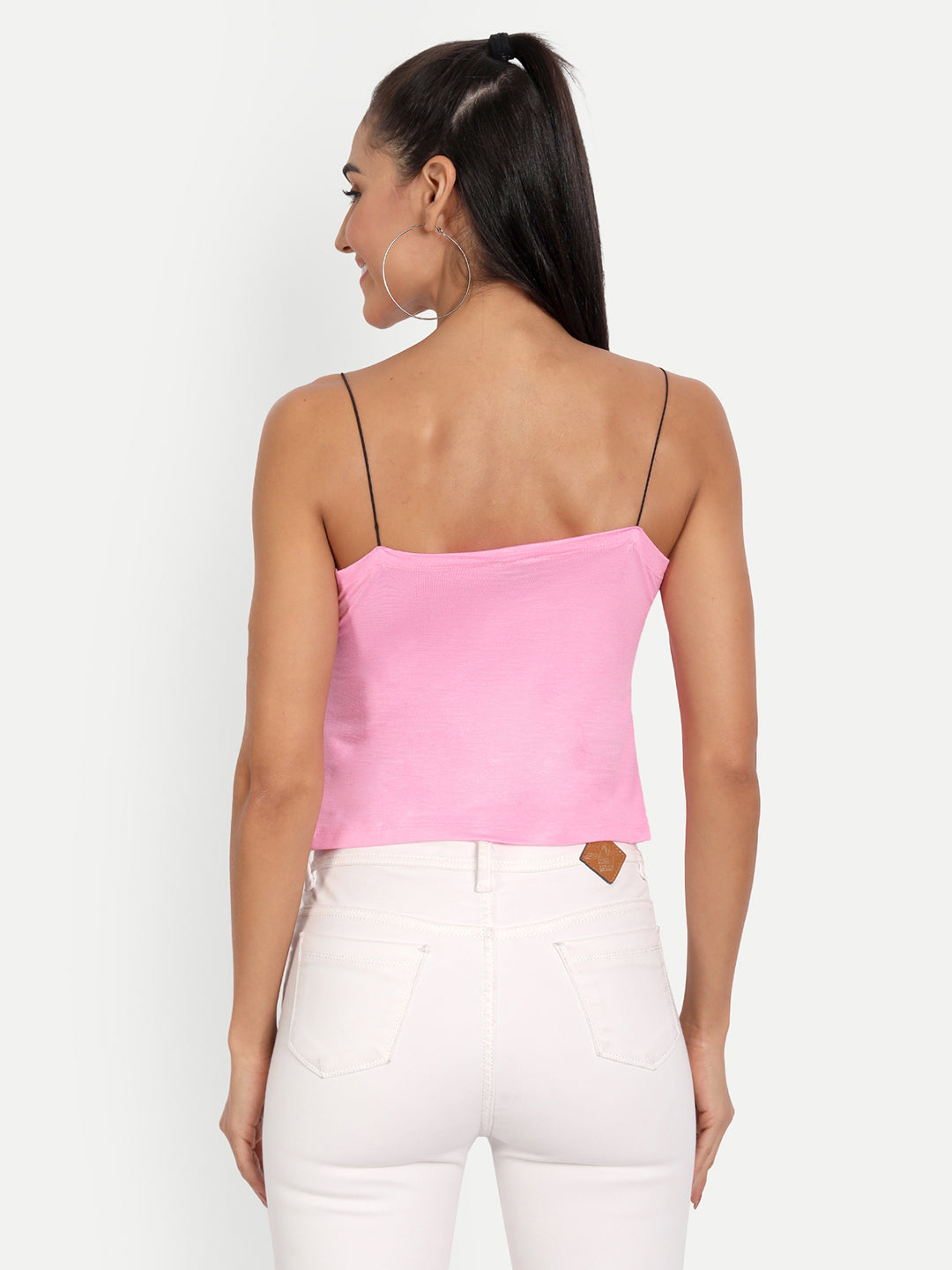 Pink Ruched Vest Top
