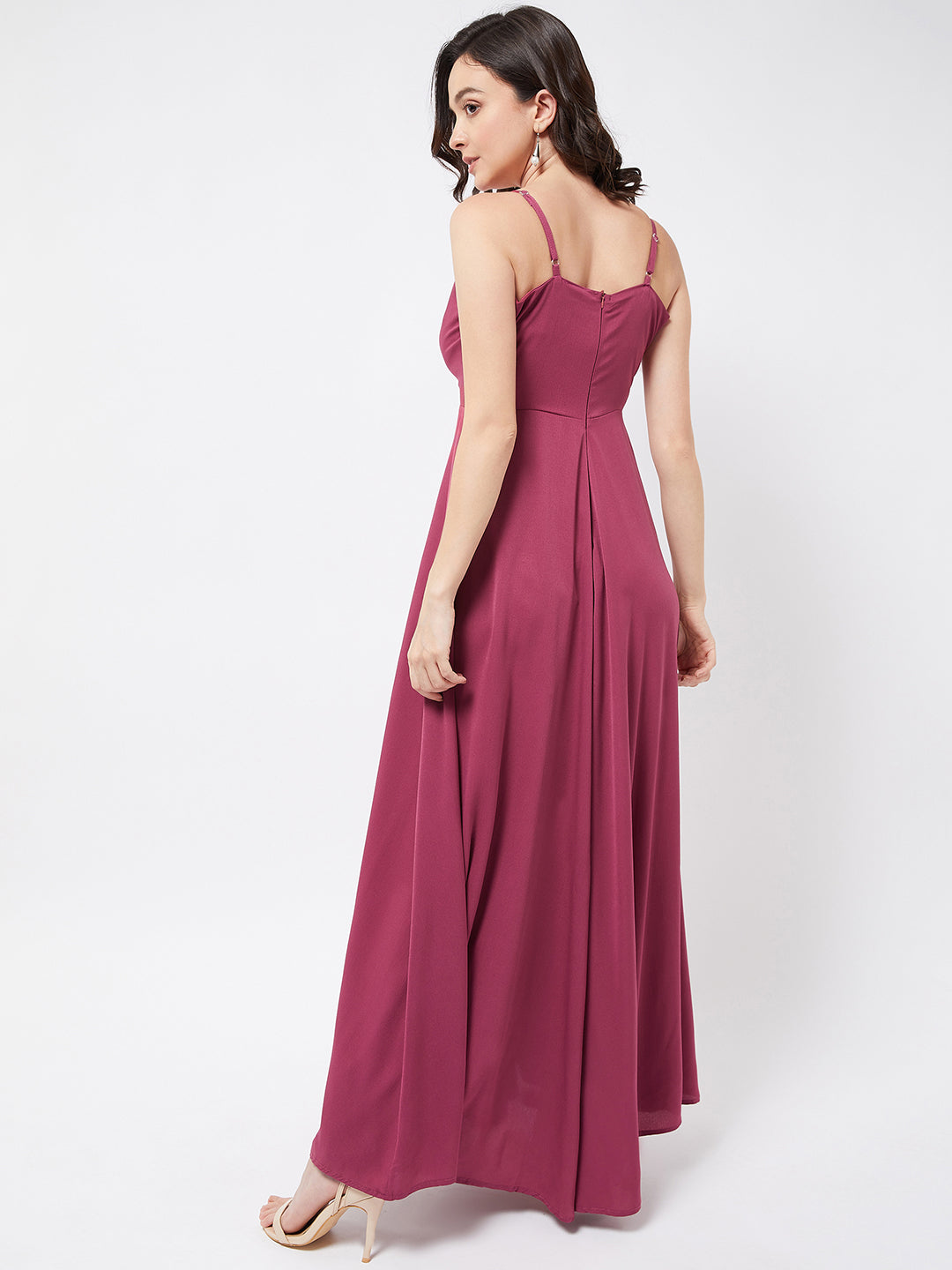 Magenta Cocktail Maxi Dress