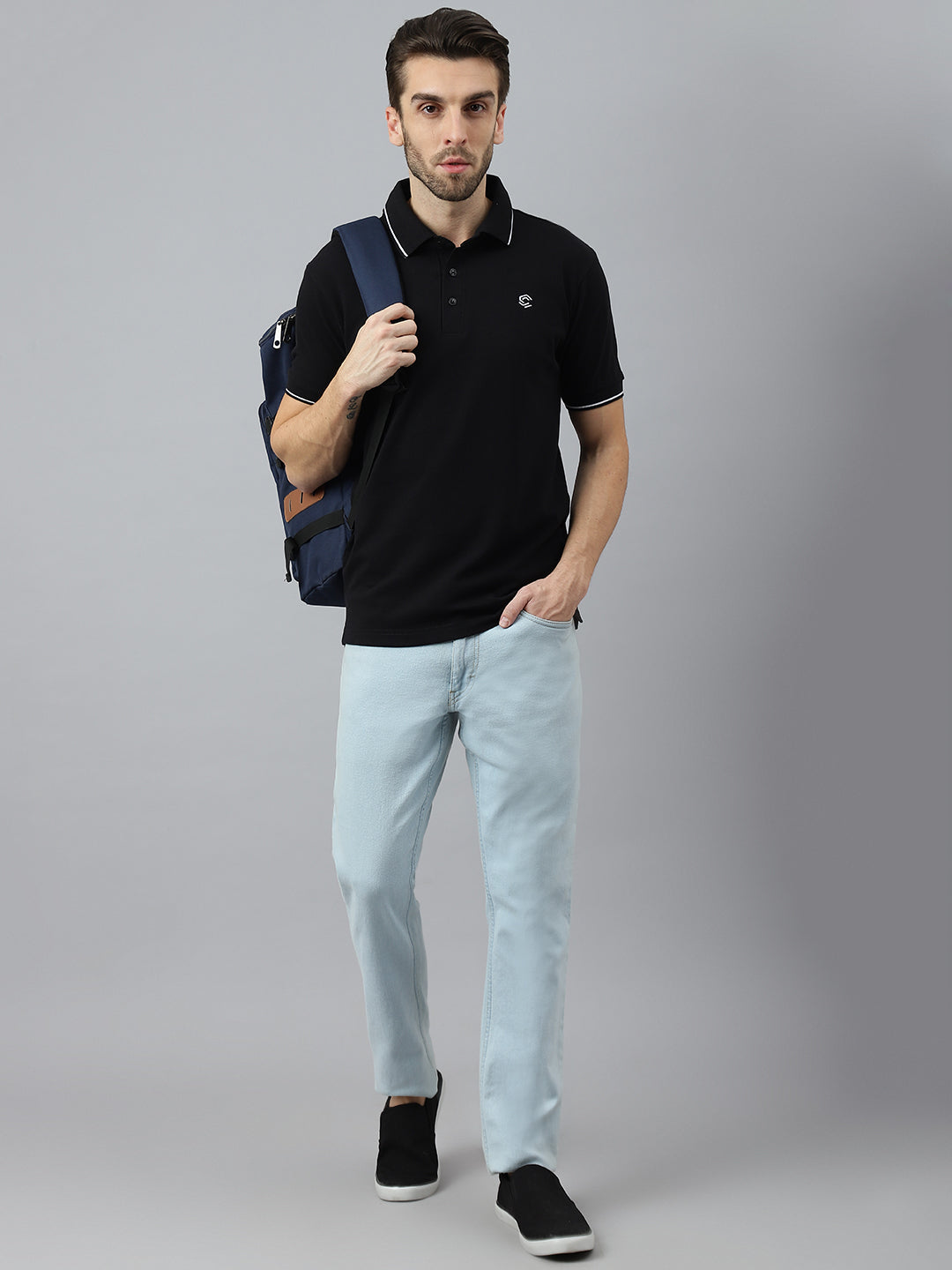 Black Classic White Tipping Polo
