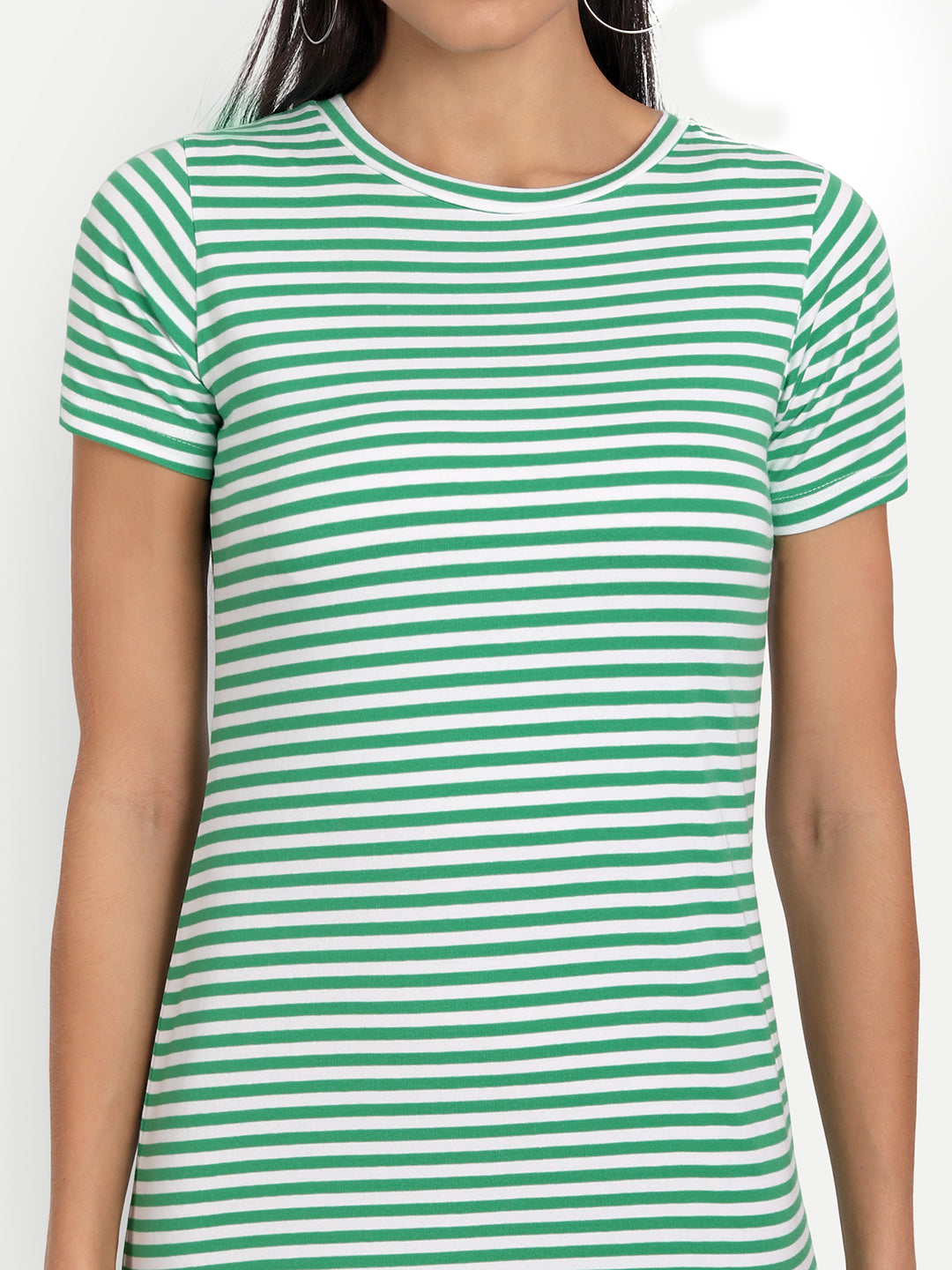 Green Stripes Bodycon Dress