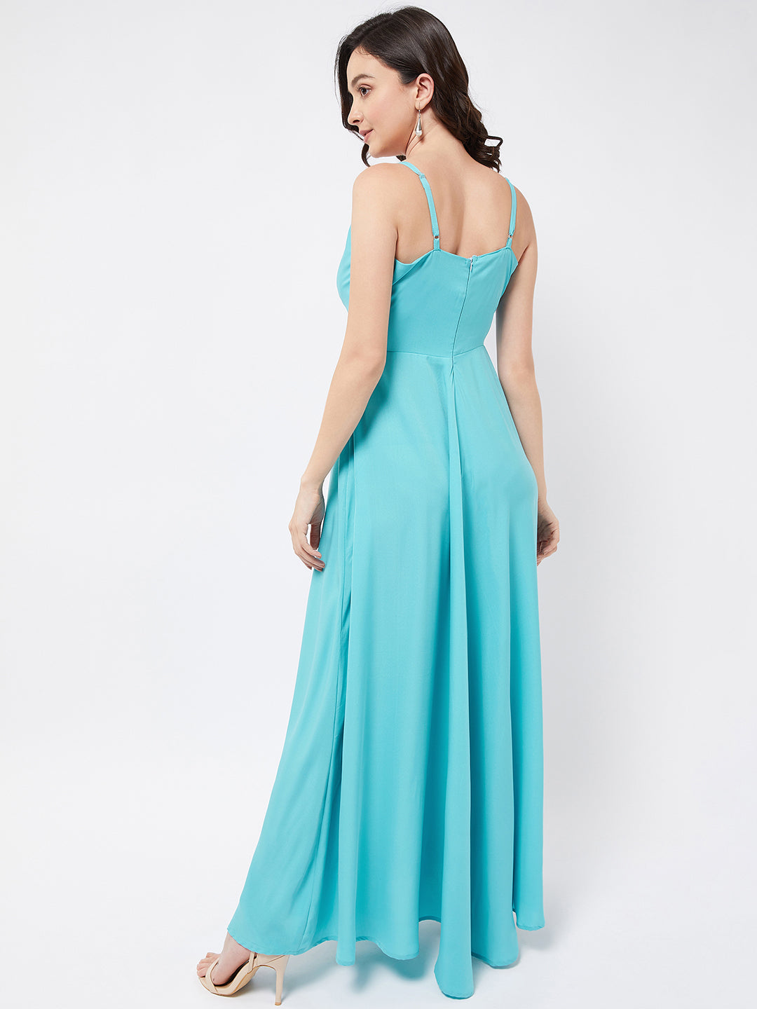Aqua Cocktail Maxi Dress