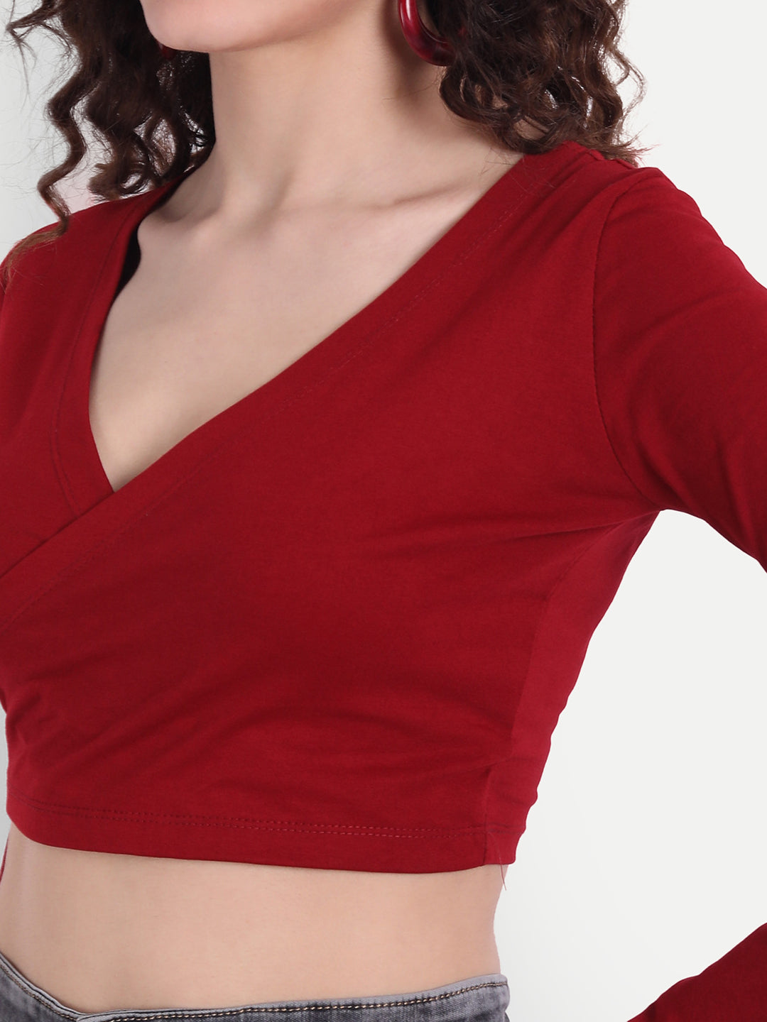 Maroon Splice Top