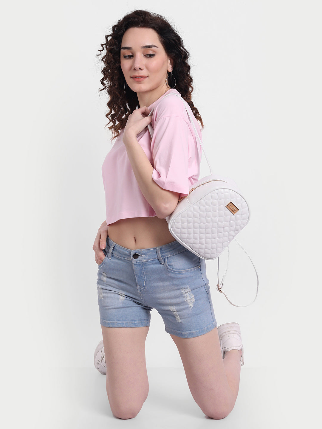 Pink Oversized Cropped T-shirt