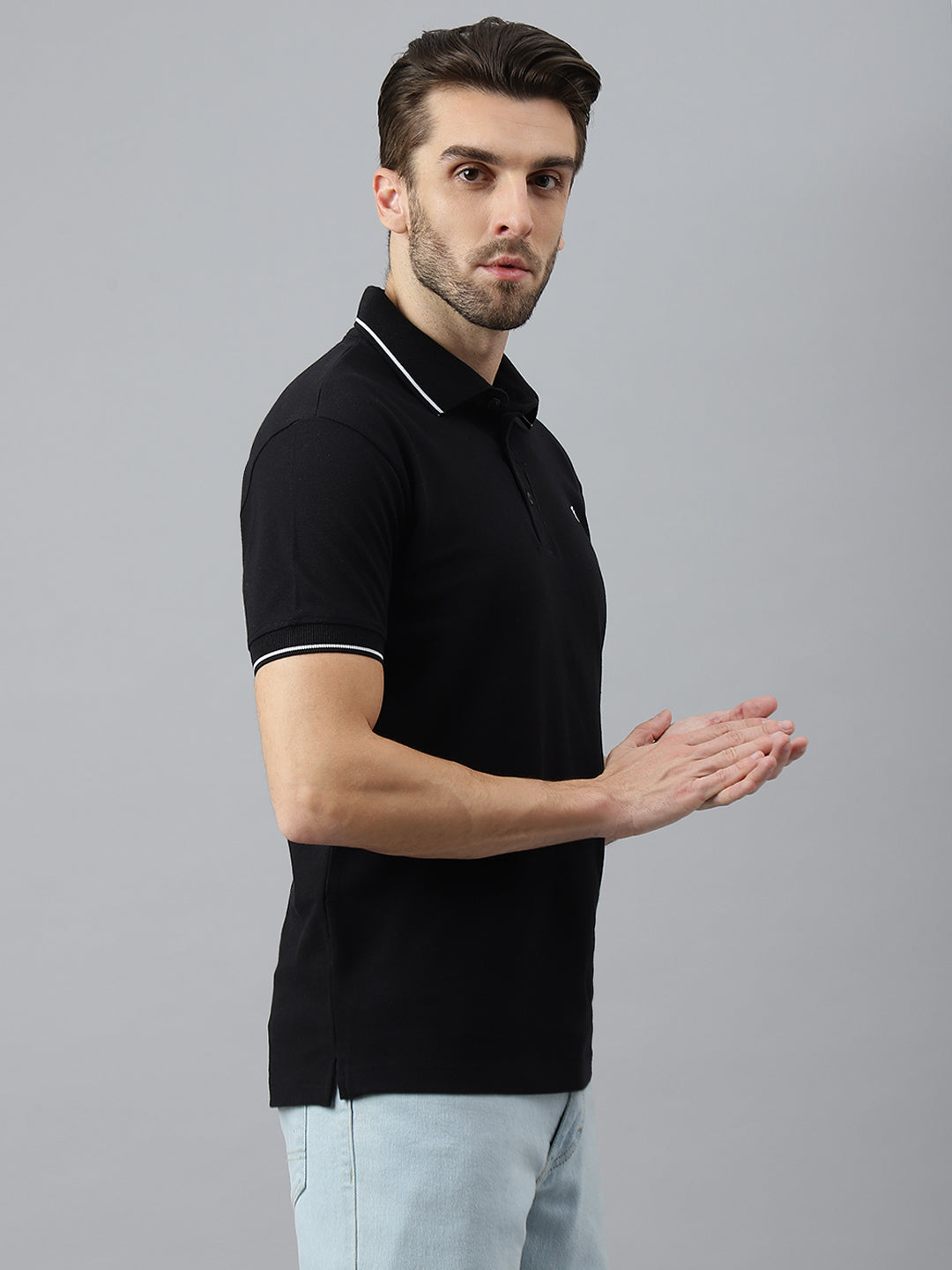 Black Classic White Tipping Polo