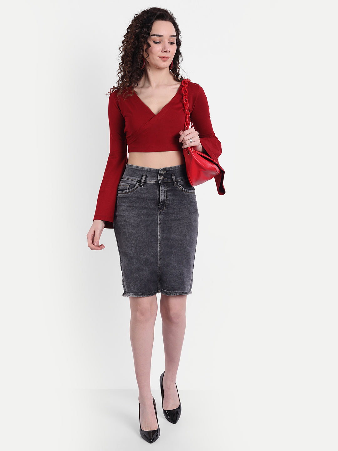 Maroon Splice Top
