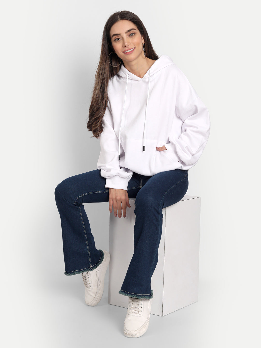 White Oversized Hoodie