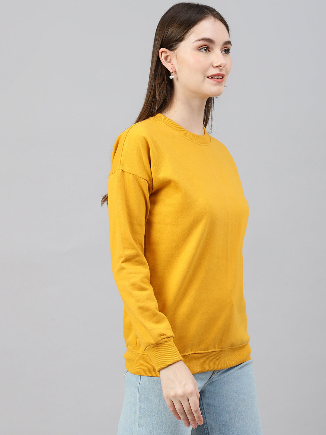 Mustard Drop Shoulder Sweatshirt