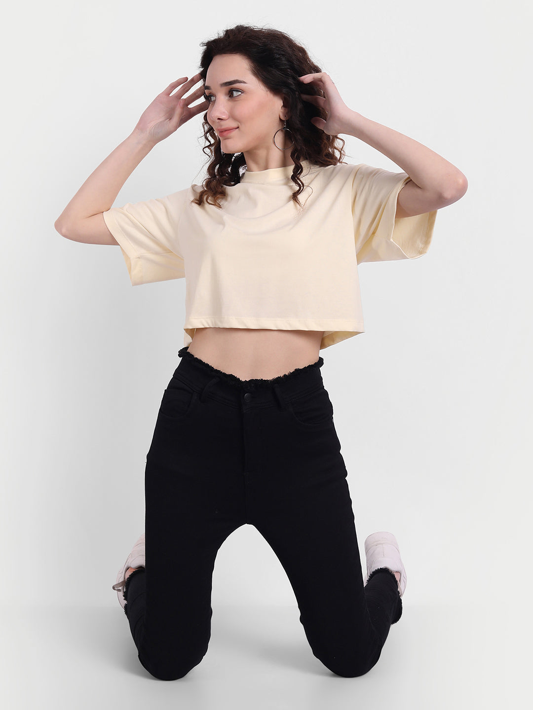 Butter Oversized Cropped T-shirt