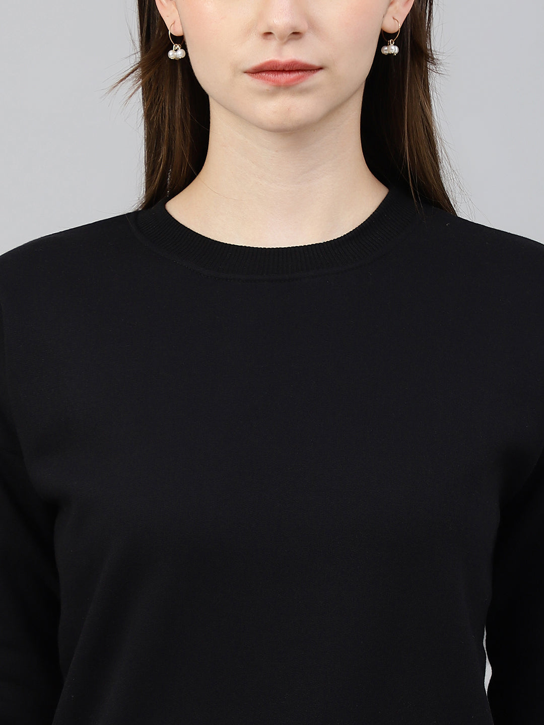 Black Drop Shoulder Sweatshirt
