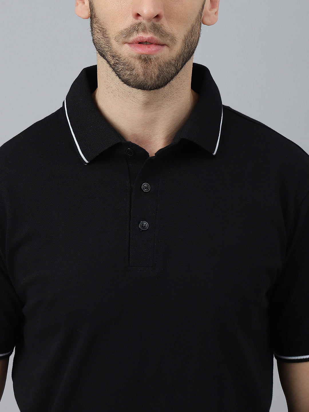 Black Classic White Tipping Polo
