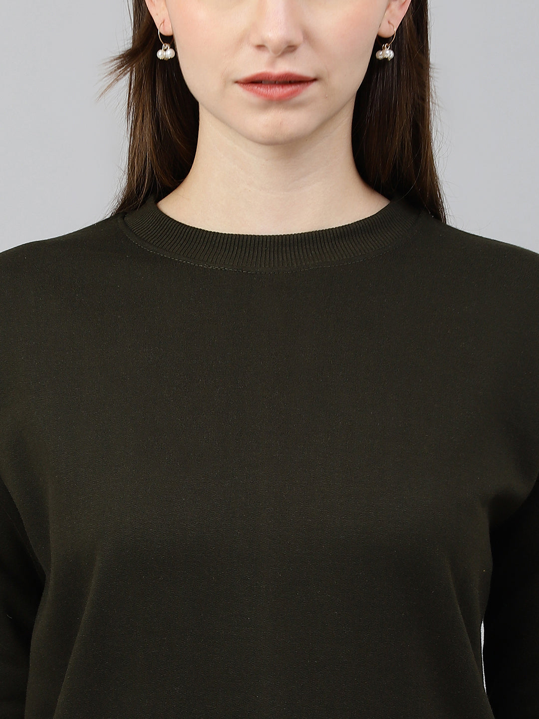 Olive Drop Shoulder Sweatshirt