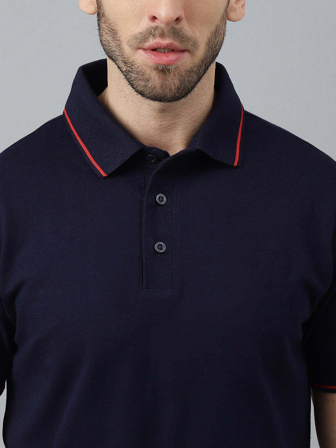 Navy Classic Red Tipping Polo