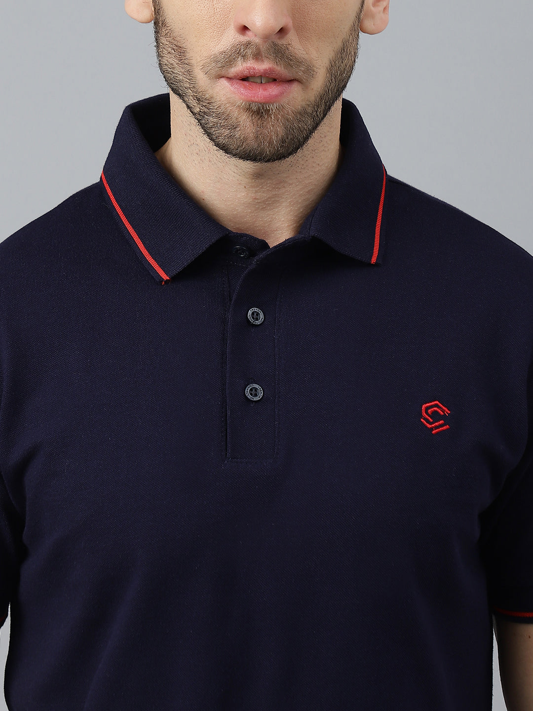 Navy Classic Red Tipping Polo
