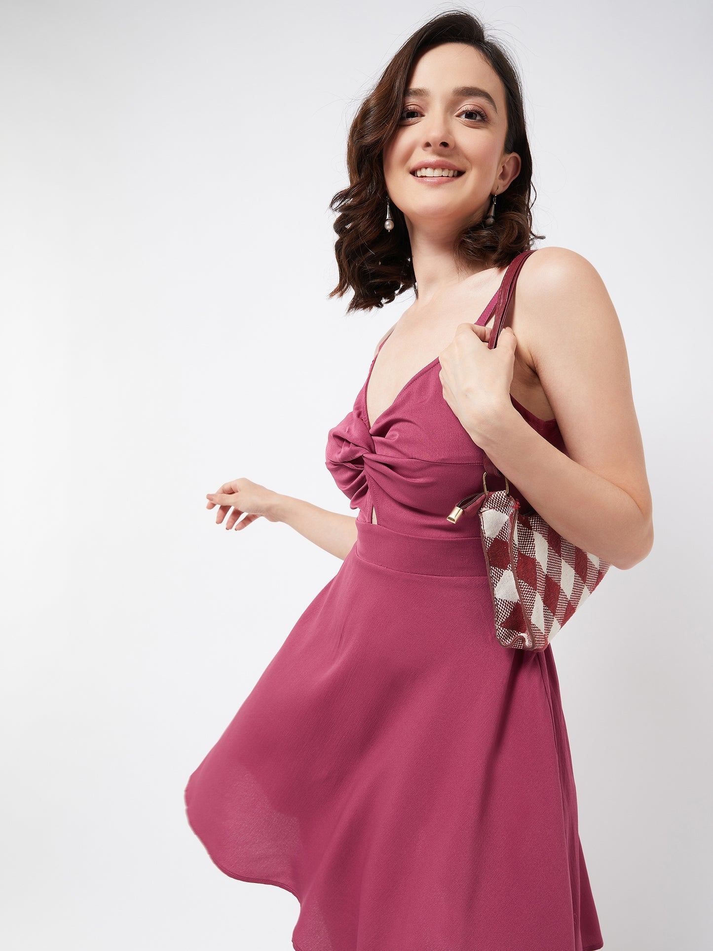 Magenta Flare Dress