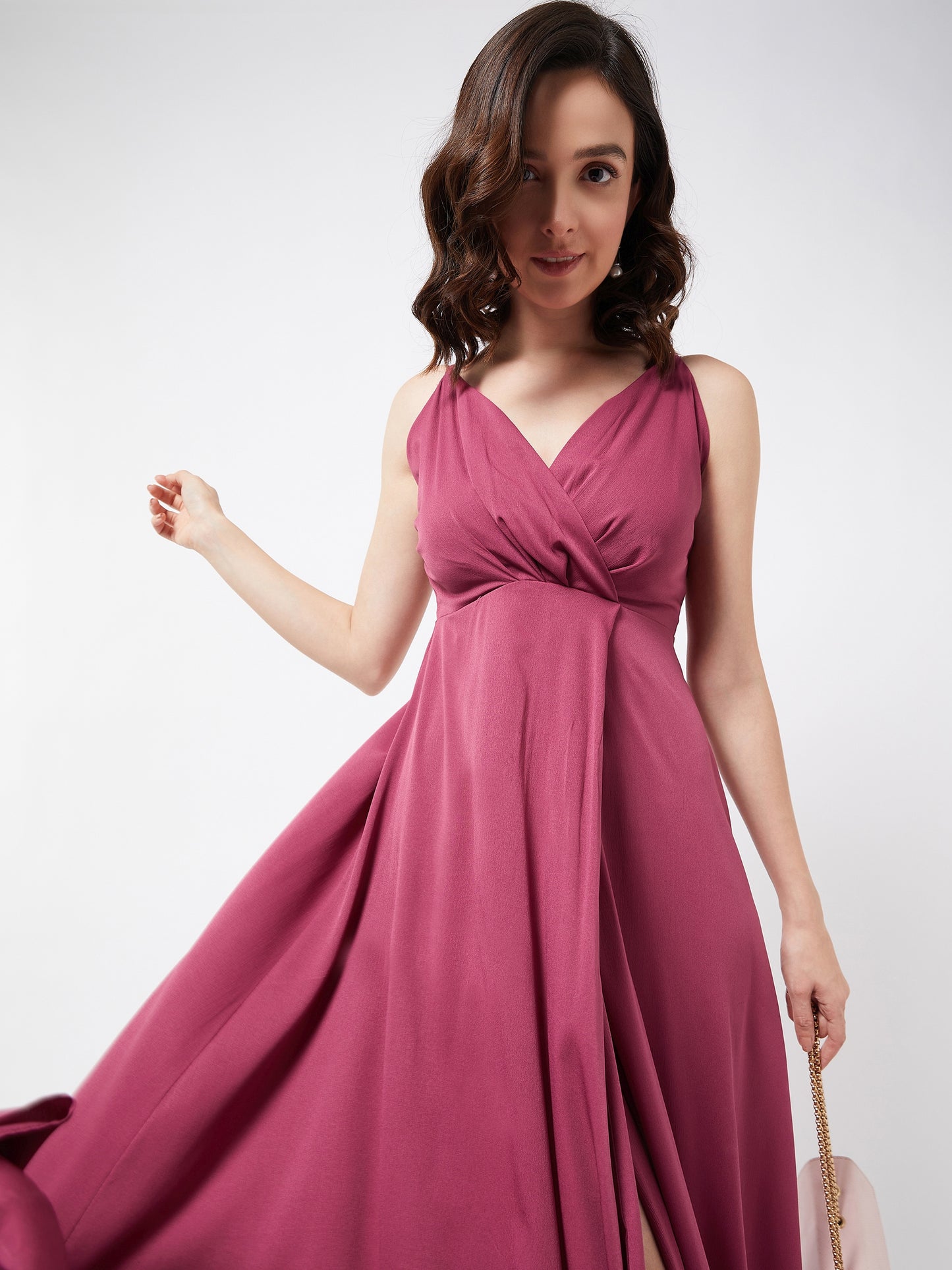 Magenta Cocktail Maxi Dress