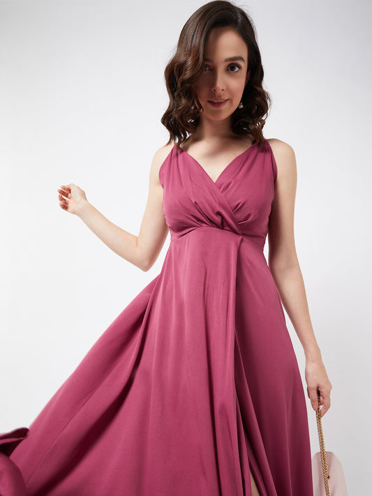Magenta Cocktail Maxi Dress