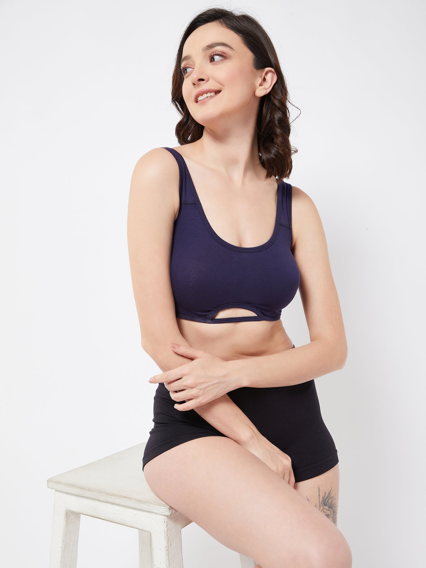 Navy Bralette Top