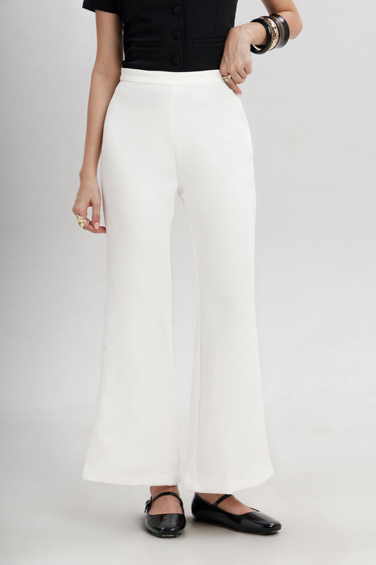 High Rise Bootcut Trousers