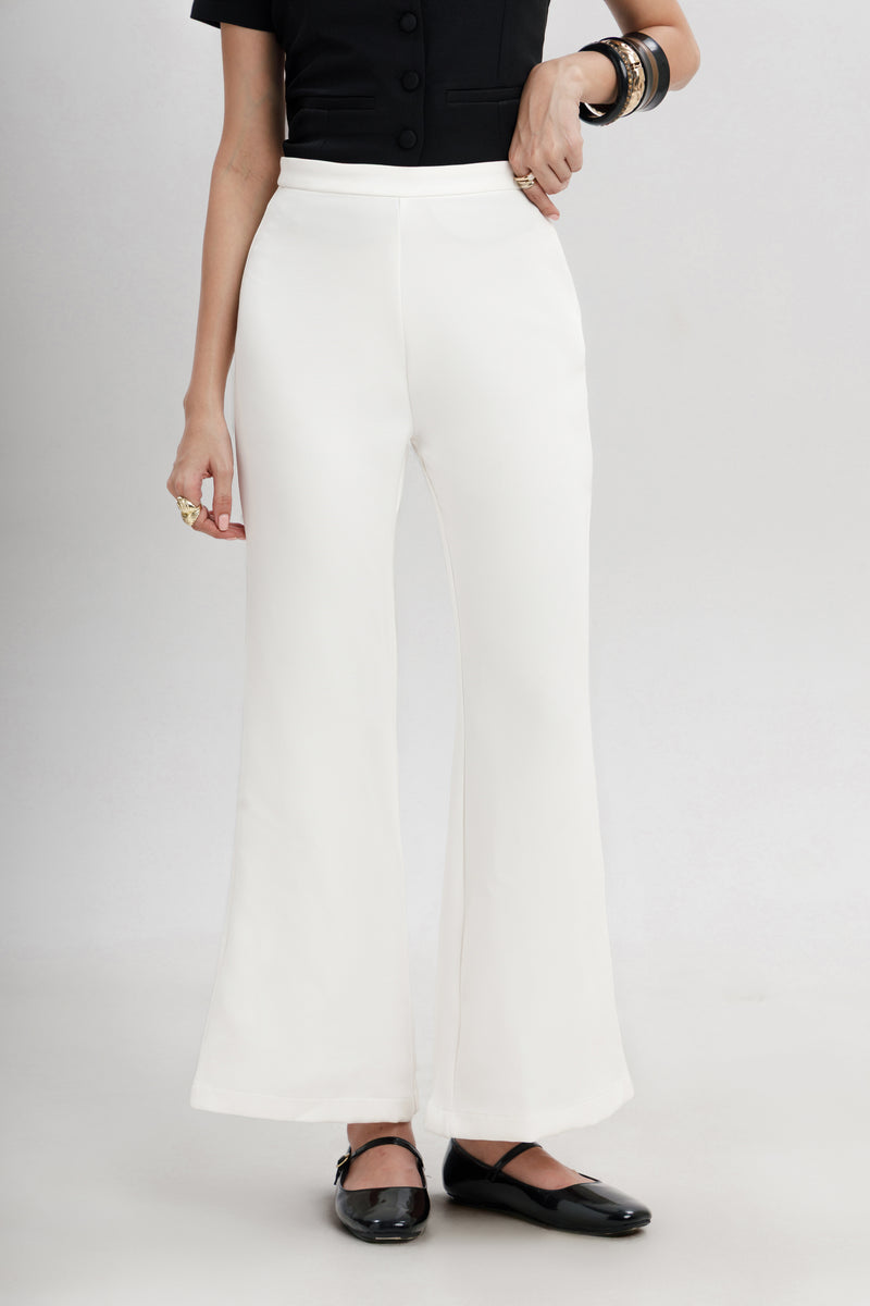 High Rise Bootcut Trousers