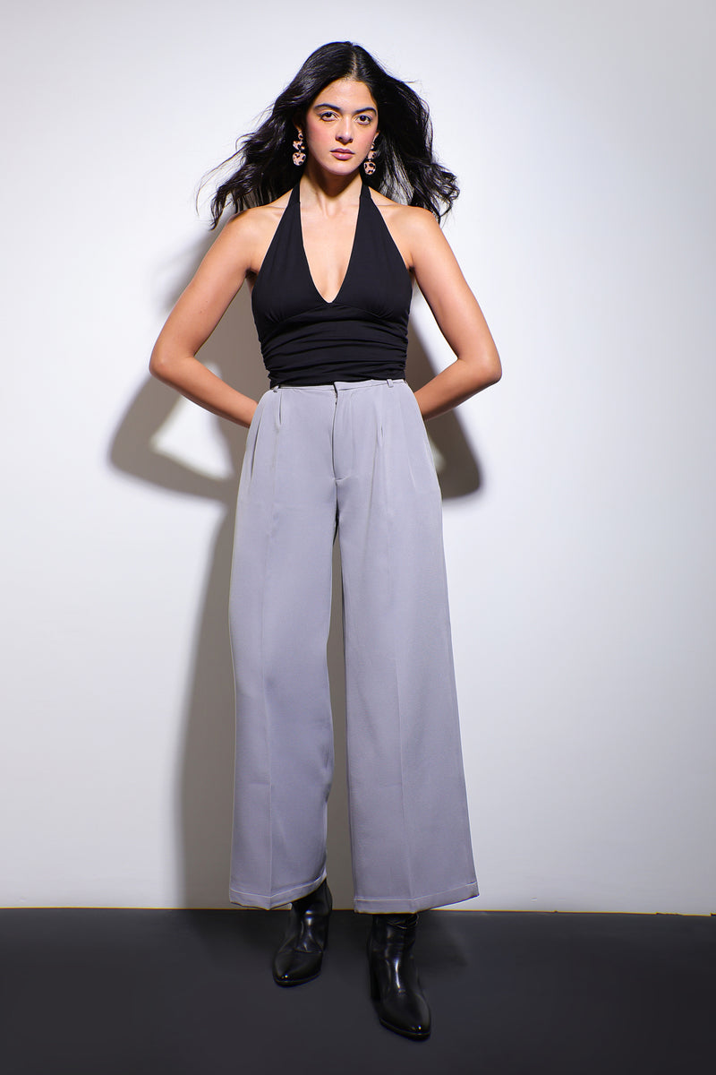 High Waist Flared Trousers
