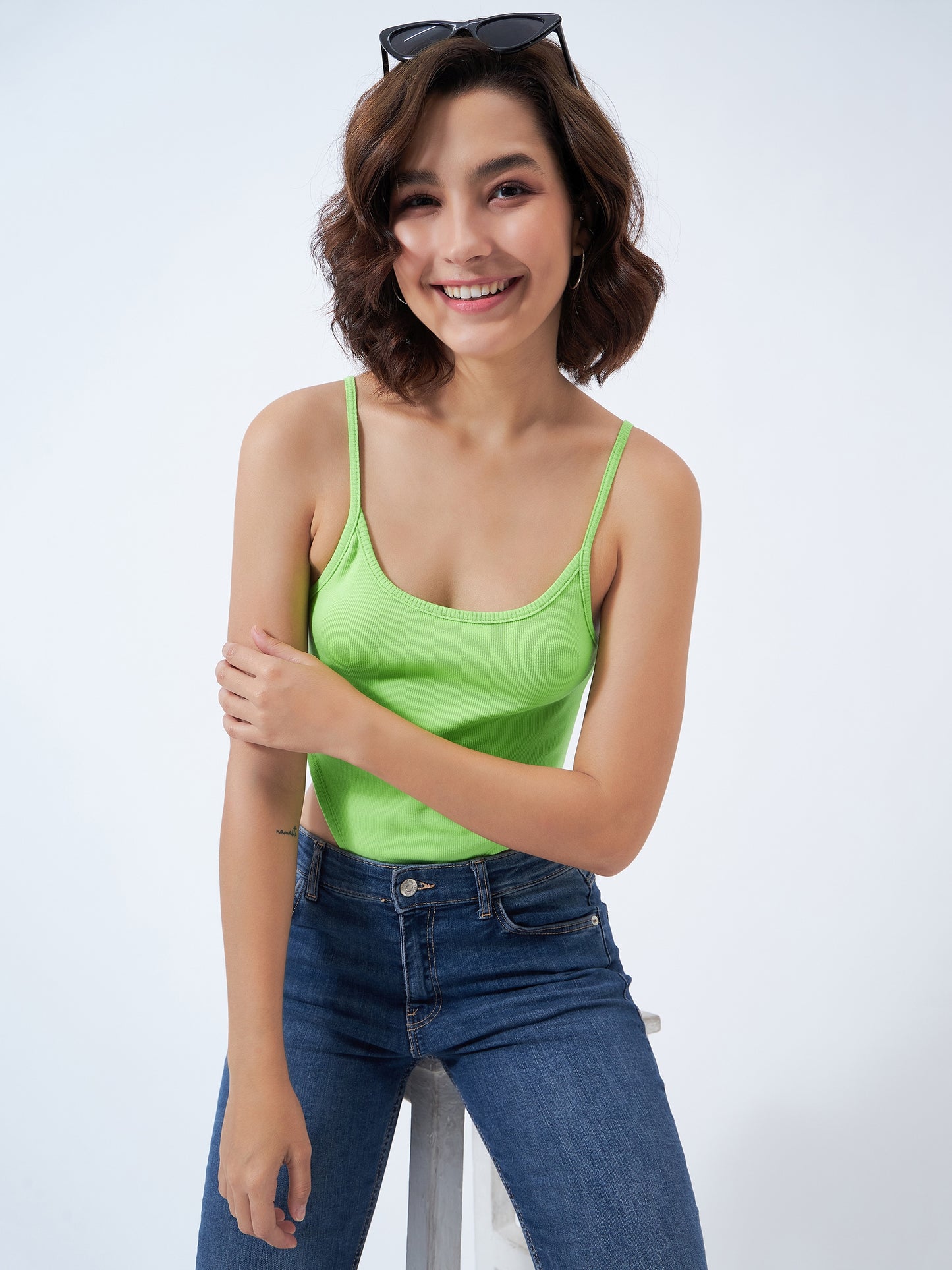 Ribbed High Cut Bodysuit