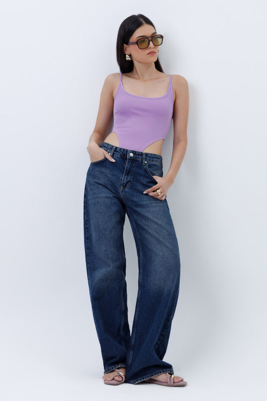 Ribbed High Cut Bodysuit