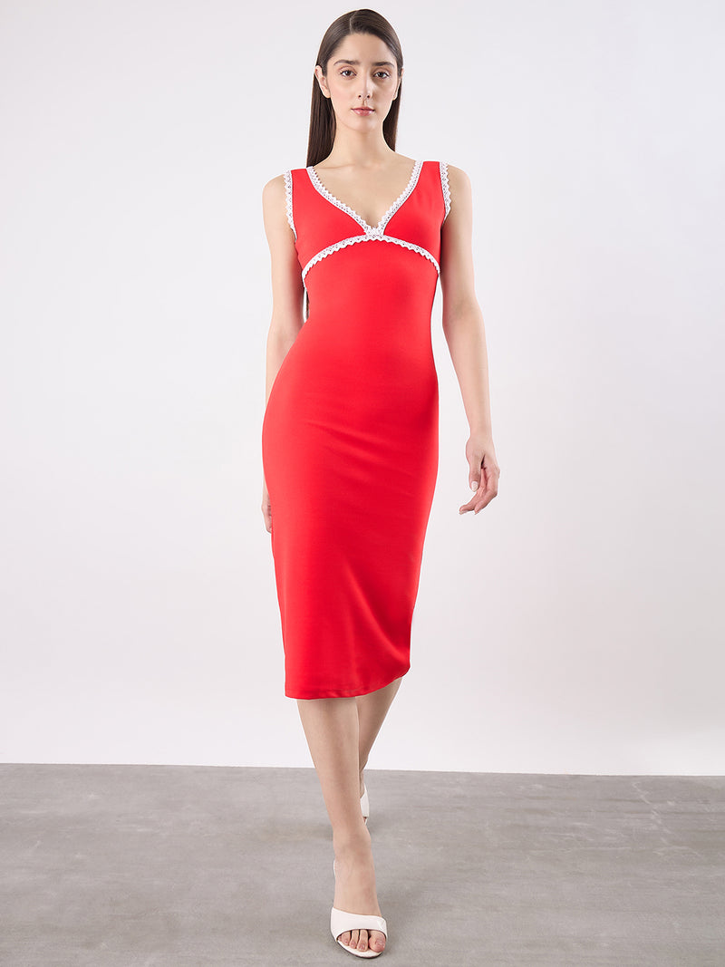 Lace Trimmed Midi