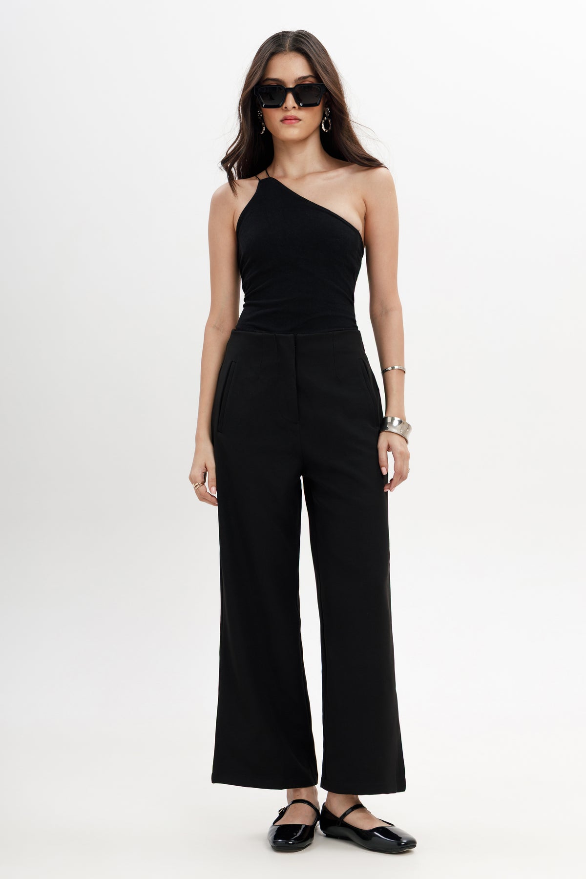 Relaxed Wide Leg Trousers