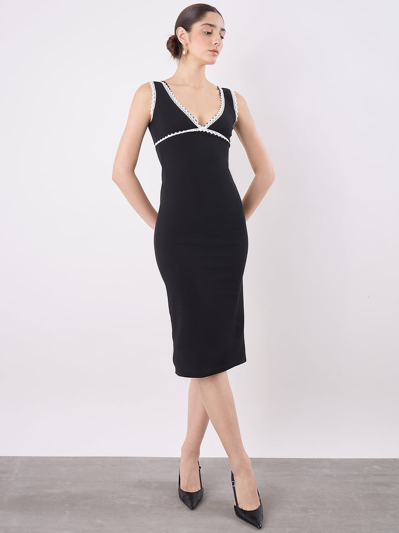 Lace Trimmed Midi