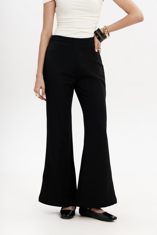 High Rise Bootcut Trousers