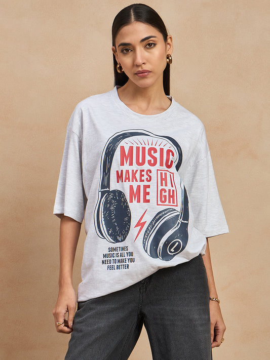 Graphic Drop Shoulder Tee