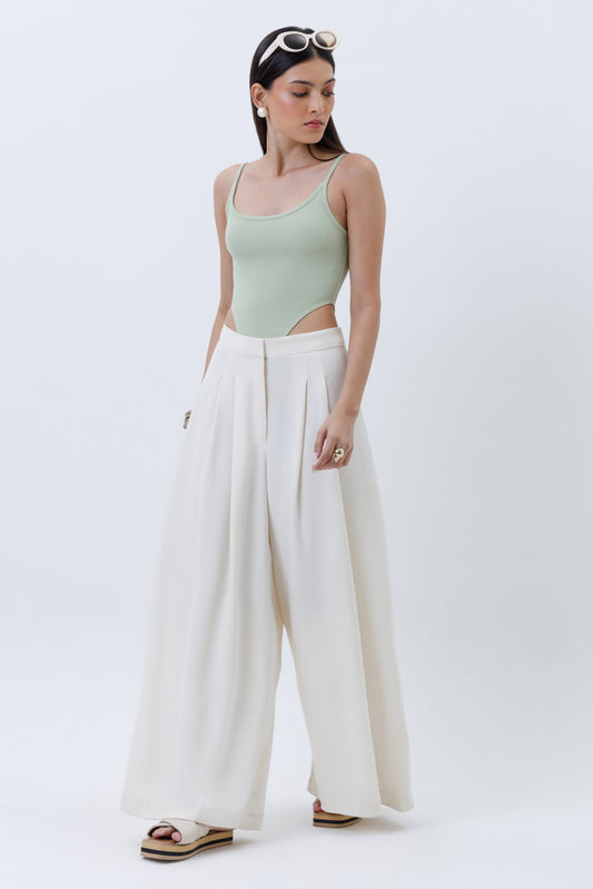 Ribbed High Cut Bodysuit