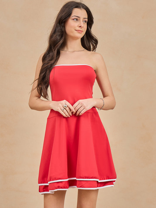 Contrast Binding Dress