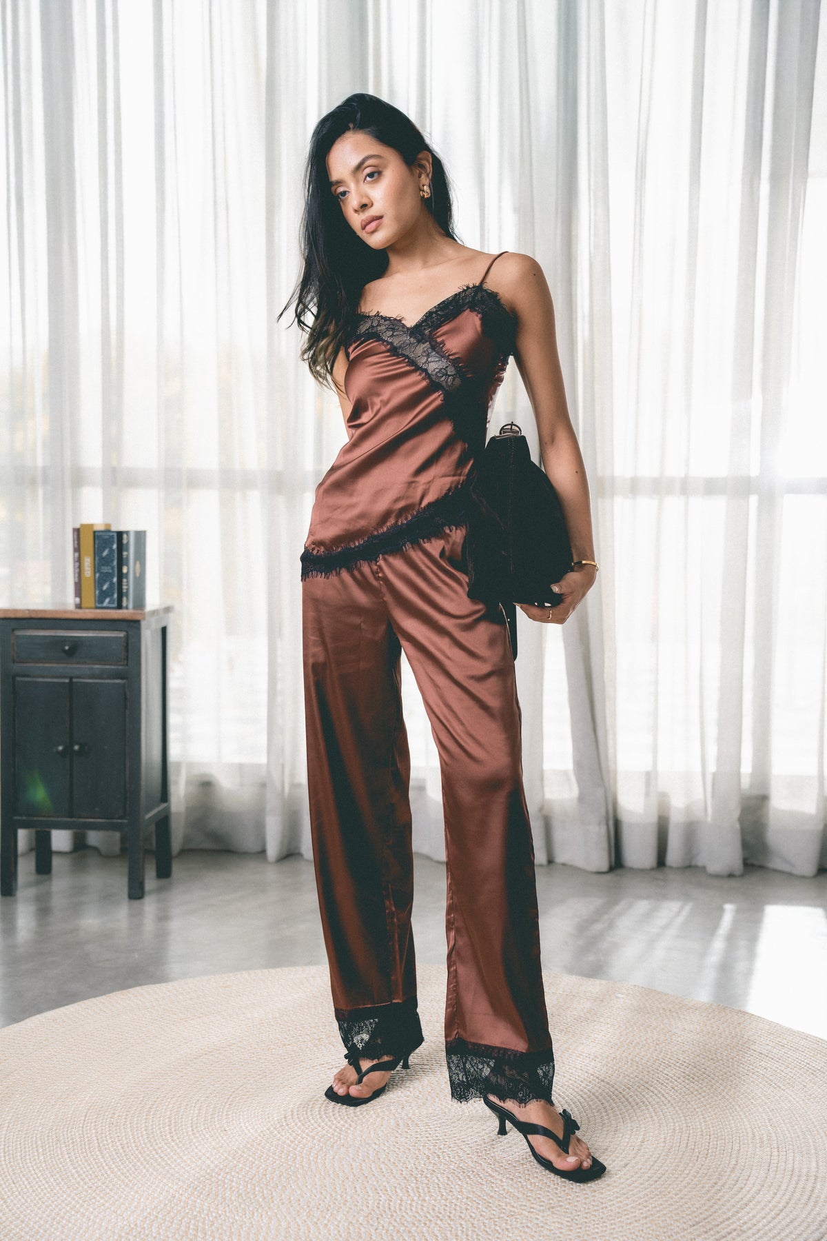 Contrast Lace Trousers
