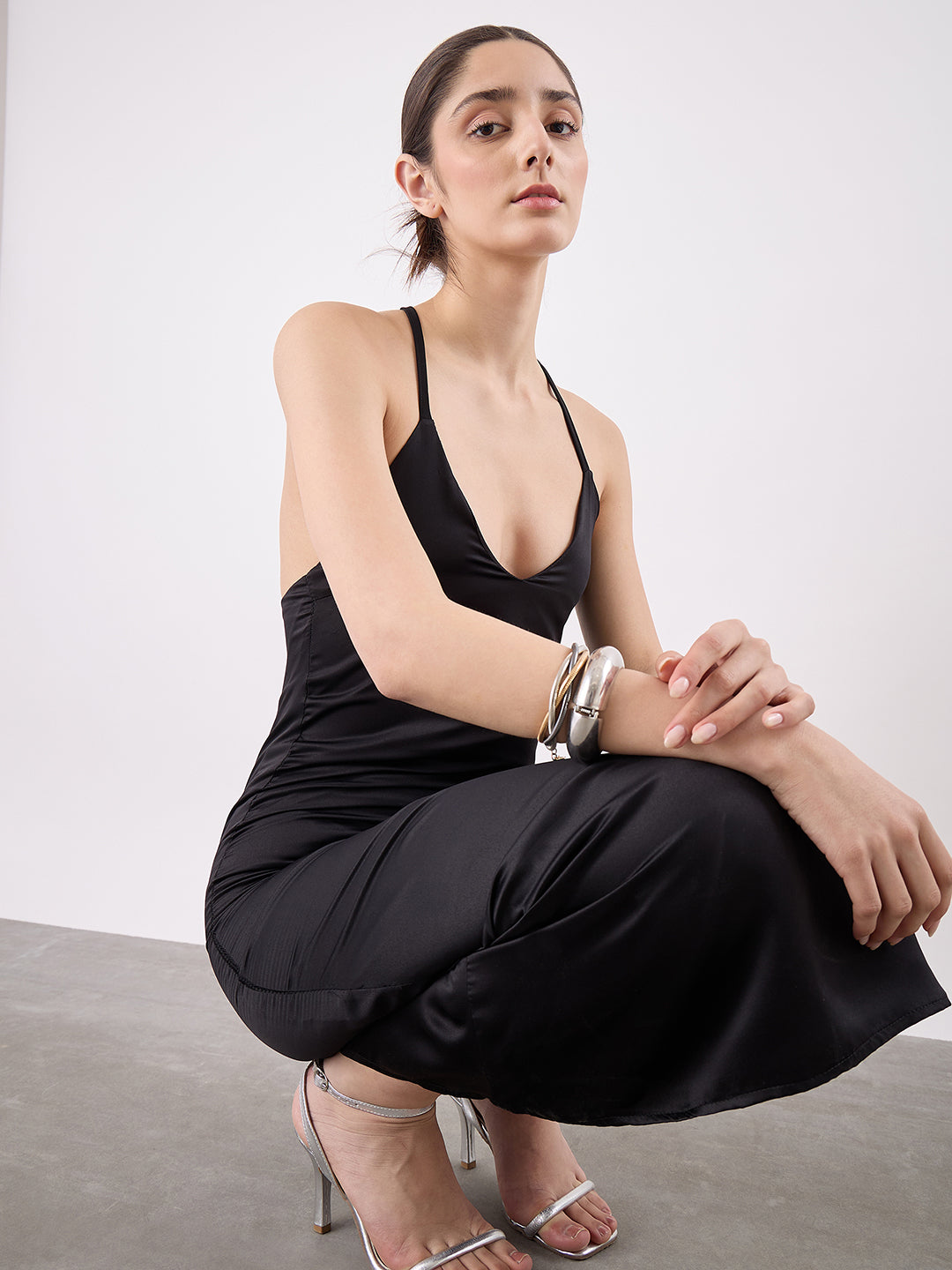 Satin Backless Midi