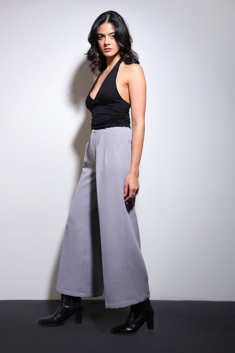 High Waist Flared Trousers