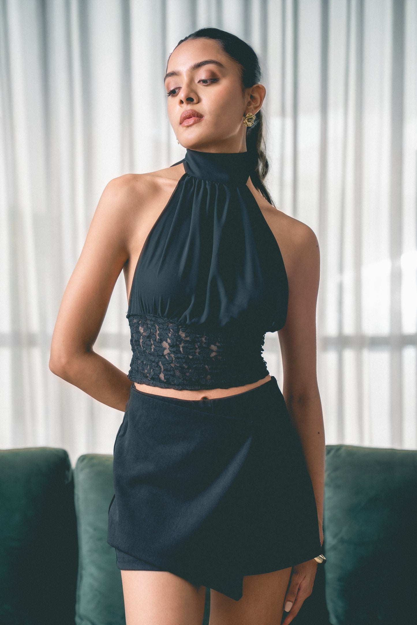 Tie - Detail Halterneck Top