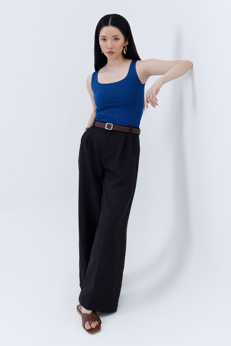 Pleated Parallel Trousers