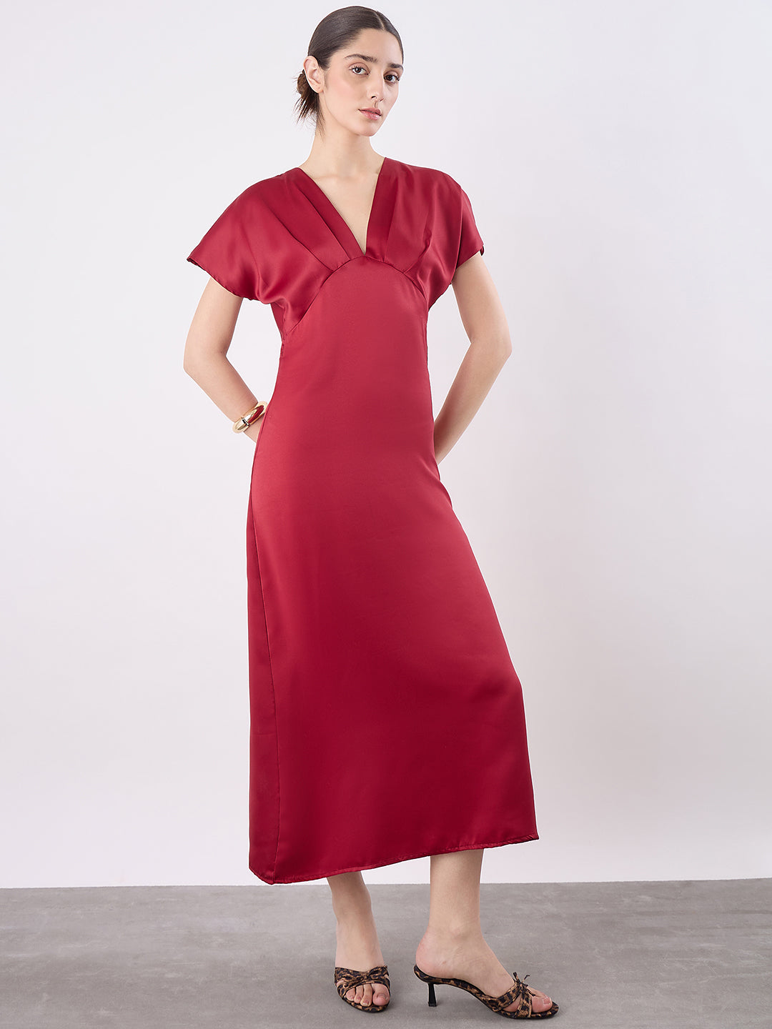 Satin Wrap Midi