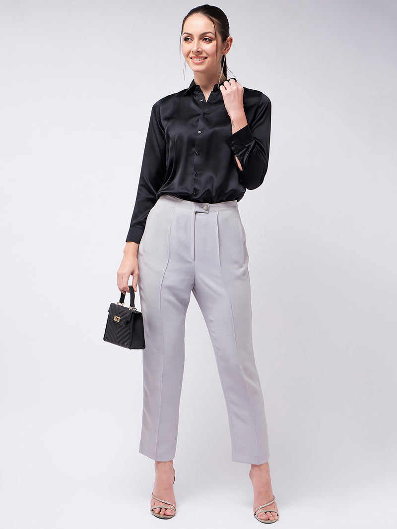 Black Satin Shirt