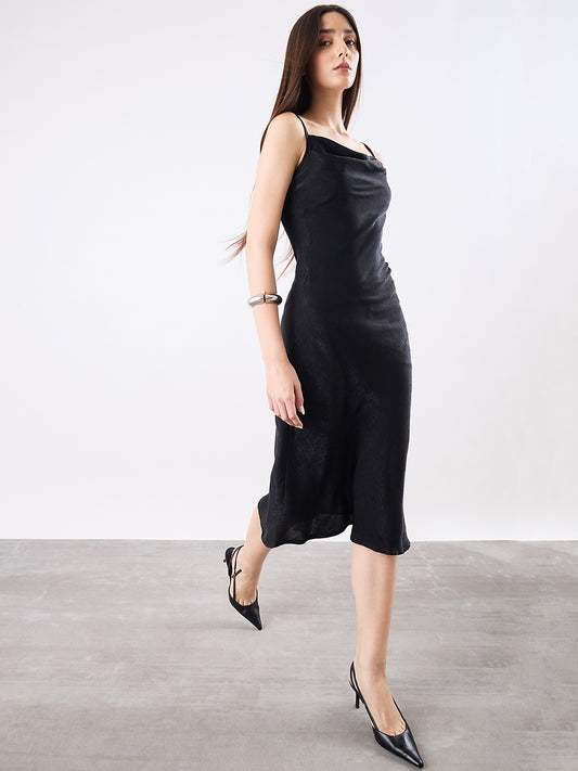 Cowl Neck Midi Dress