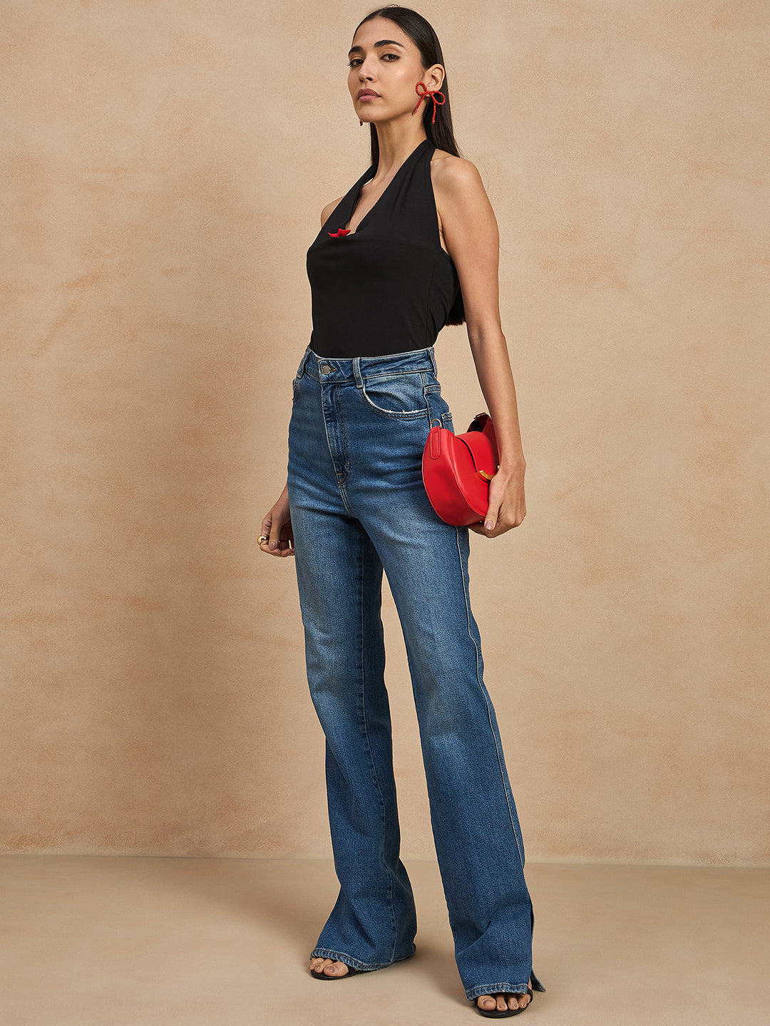 Halter Neck Tie Up Top