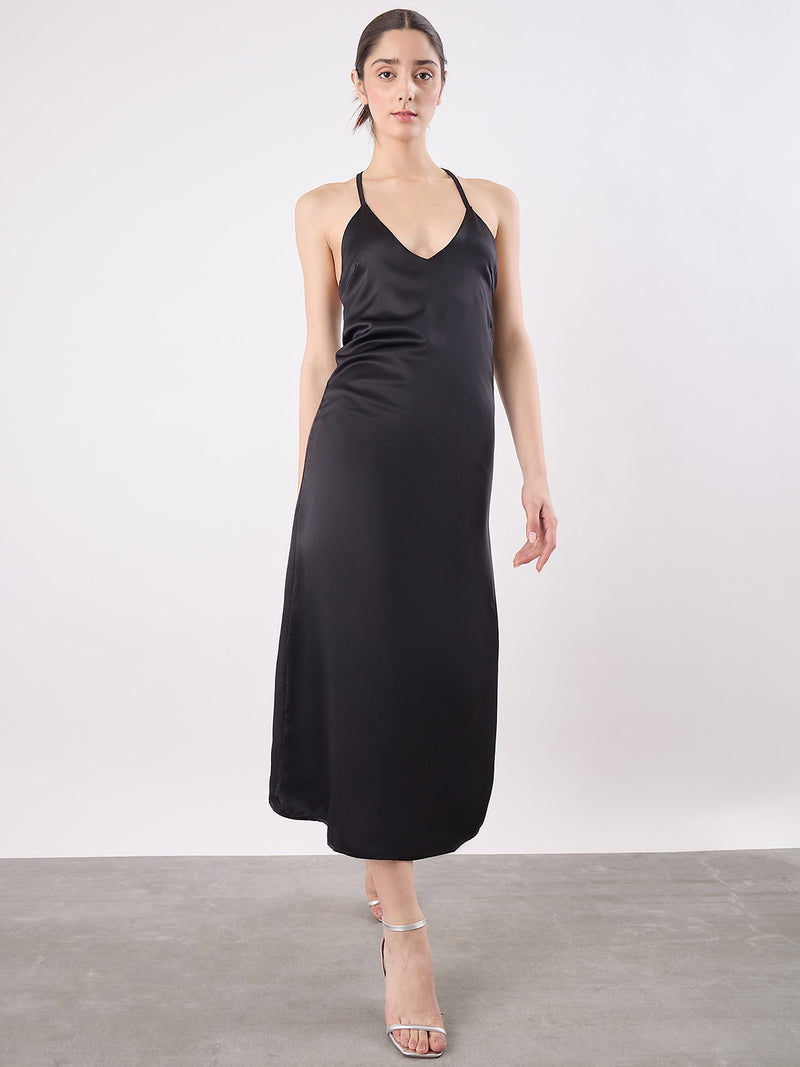 Satin Backless Midi