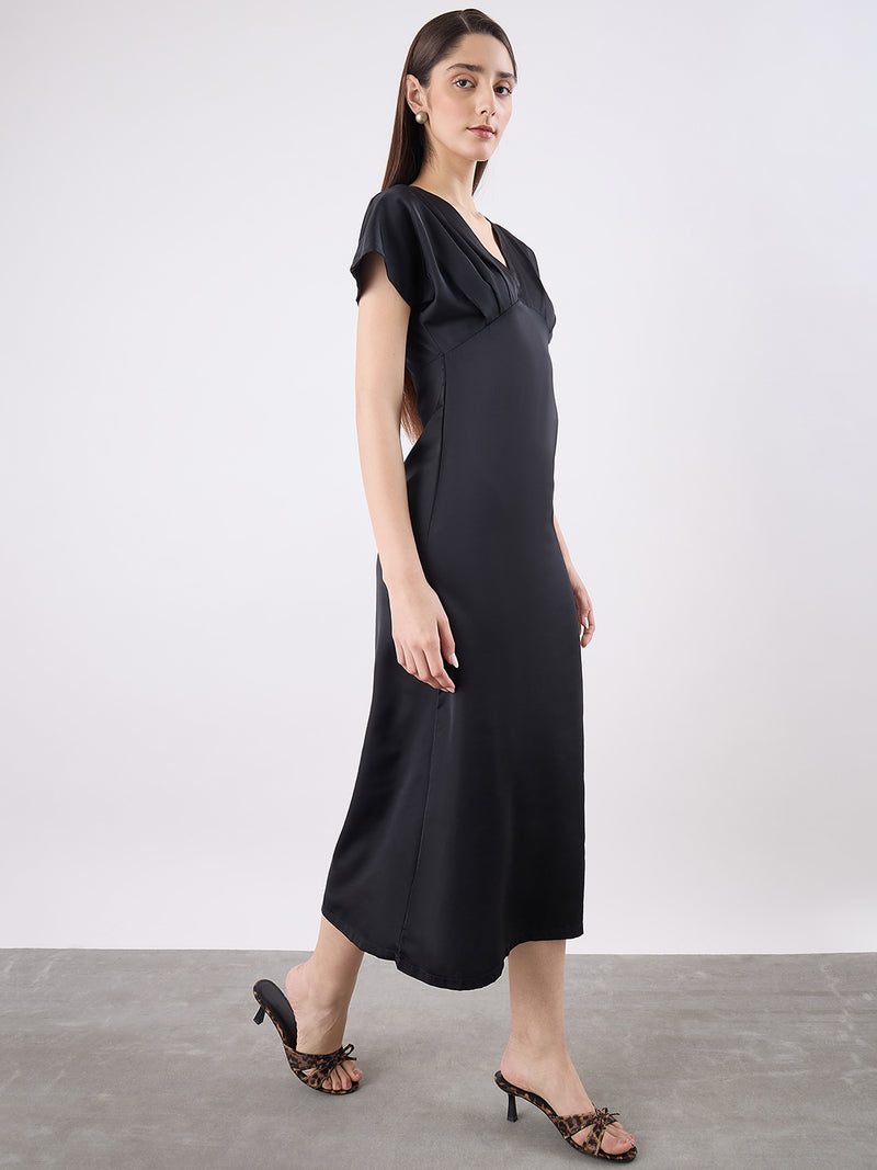 Satin Wrap Midi