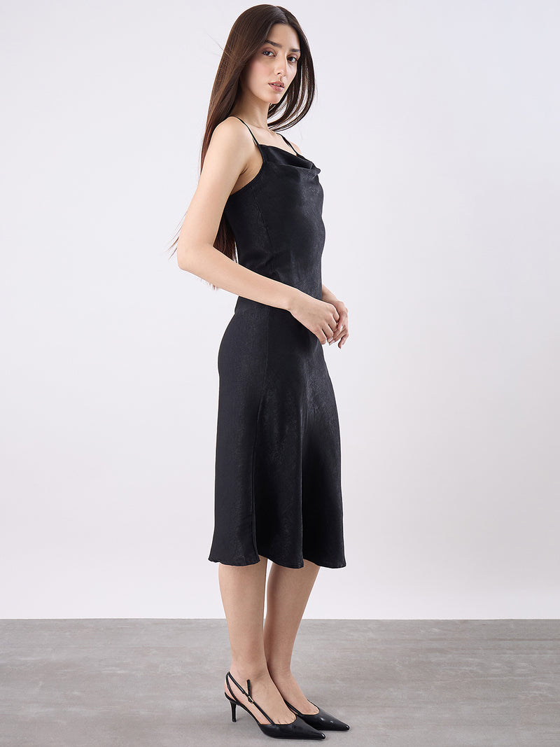 Cowl Neck Midi Dress