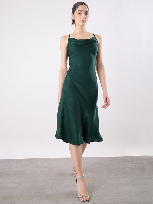 Cowl Neck Midi Dress
