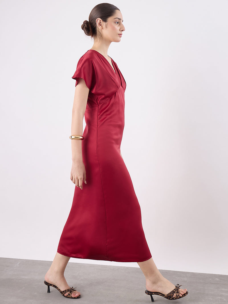 Satin Wrap Midi