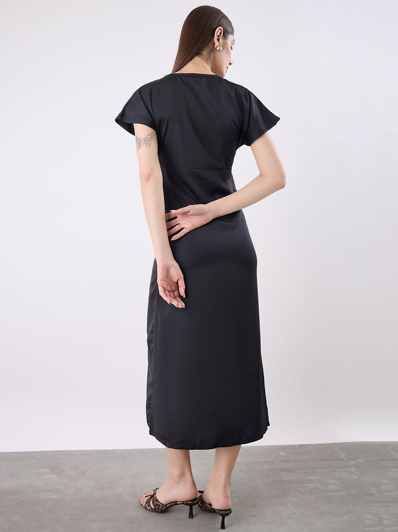 Satin Wrap Midi